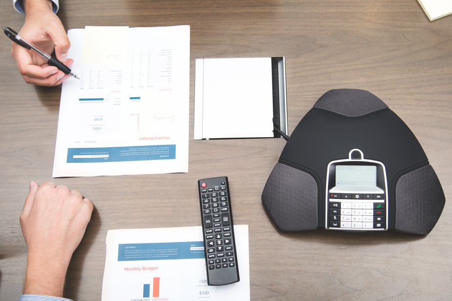 boardroom meeting flatlay